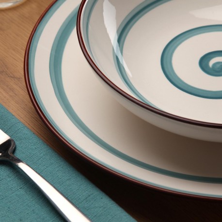 18-PIECE ENID BLUE DINNER SET