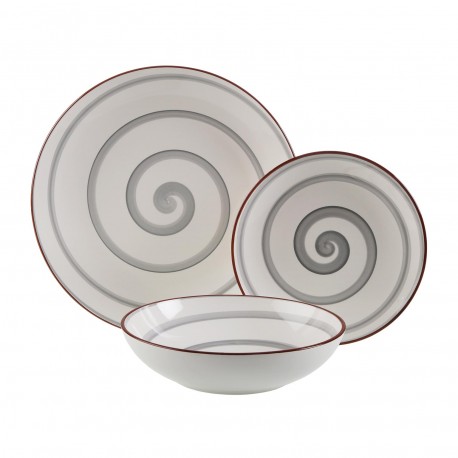 18-PIECE ENID GREY DINNER SET
