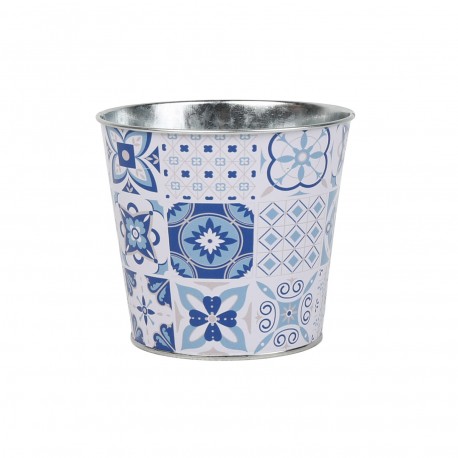 SMALL METALLIC AZURITE POT