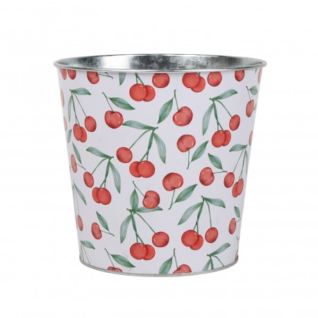 EXTRA LARGE METALLIC CHERRIES POT