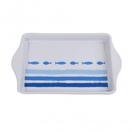 OCEANIC METAL PLATTER WITH HANDLES