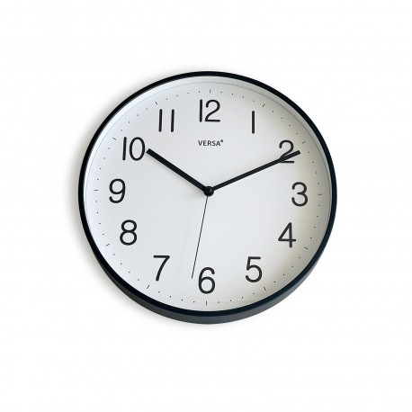 BLACK WALL CLOCK 30CM