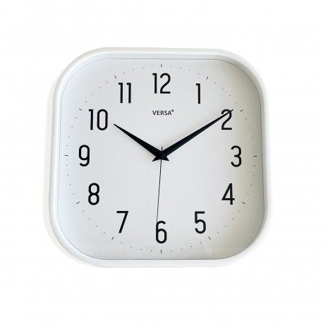 SQUARE WHITE WALL CLOCK