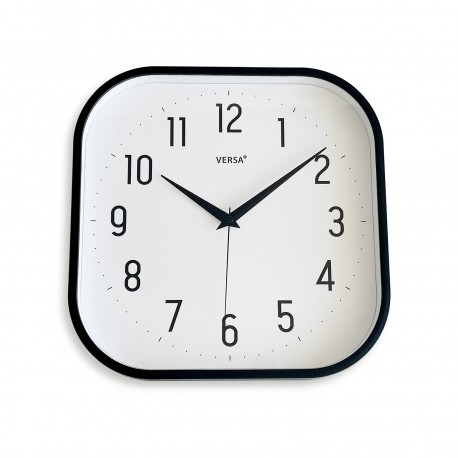 SQUARE BLACK WALL CLOCK