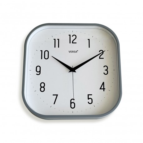 SQUARE GREY WALL CLOCK