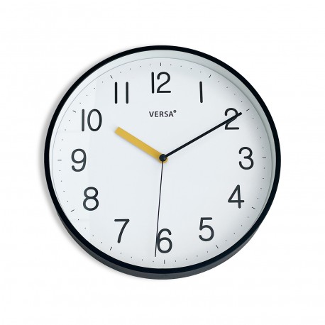 BLACK WALL CLOCK 25CM