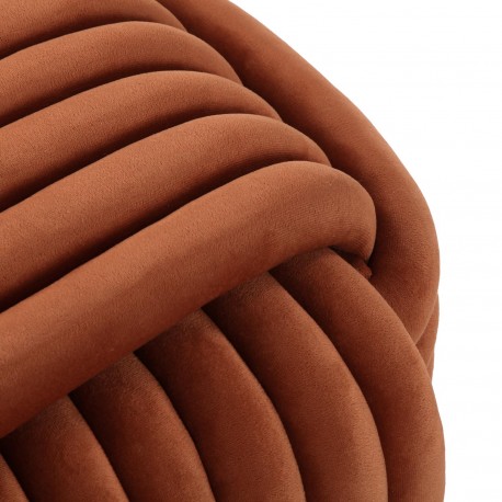 BROWN "KNOT" SQUARE POUFFE