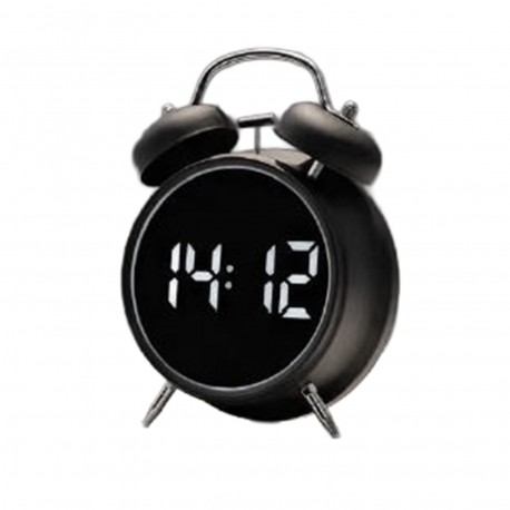 BLACK DIGITAL ALARM CLOCK