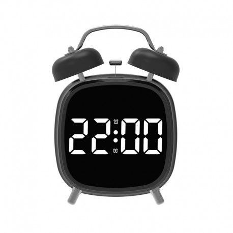 BLACK DIGITAL ALARM CLOCK