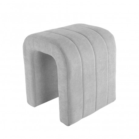 DARK GREY UPHOLSTERED STOOL
