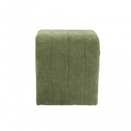 GREEN UPHOLSTERED STOOL