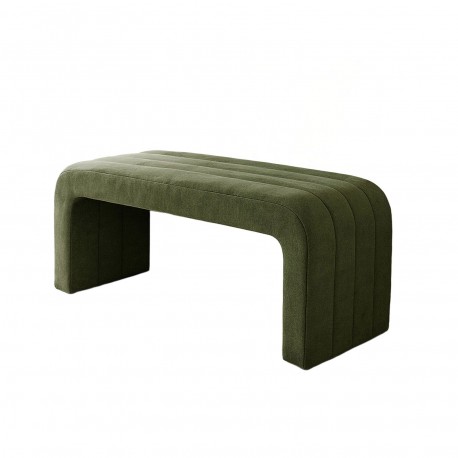 GREEN UPHOLSTERED BENCH