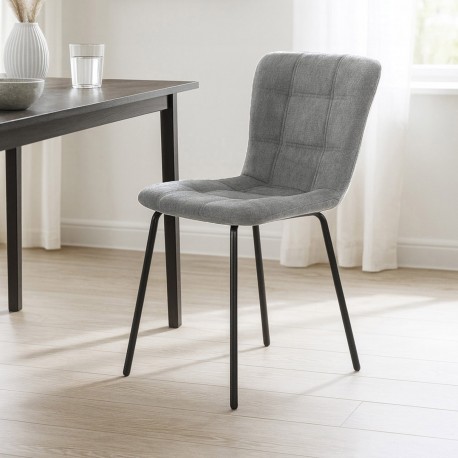 DARK GREY UPHOLSTERED CHAIR