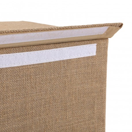 FOLDABLE JUTE LAUNDRY HAMPER