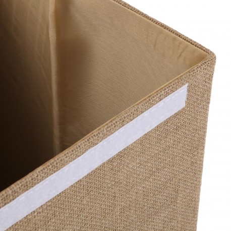 FOLDABLE JUTE LAUNDRY HAMPER