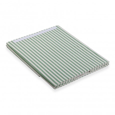 FOLDABLE GREEN STRIPED HAMPER