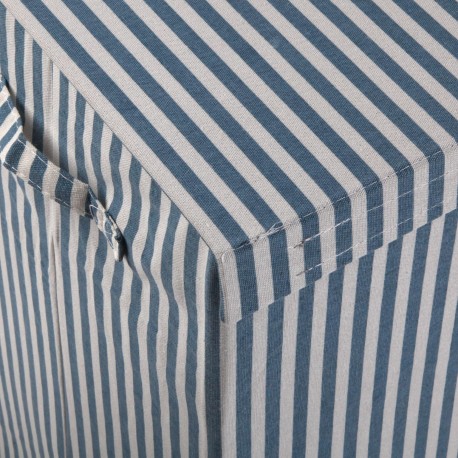 FOLDABLE BLUE STRIPED HAMPER