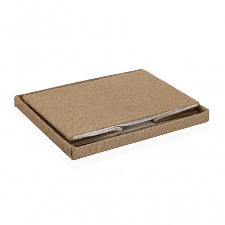 JUTE RECTANGULAR LIDDED BASKET