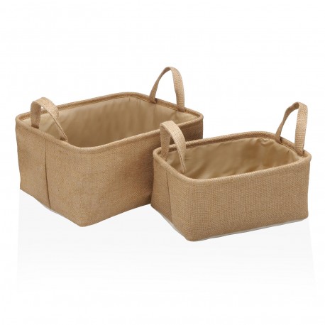 SET OF 2 JUTE BASKETS