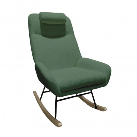 ROCKING CHAIR WITH GREEN CUSHION