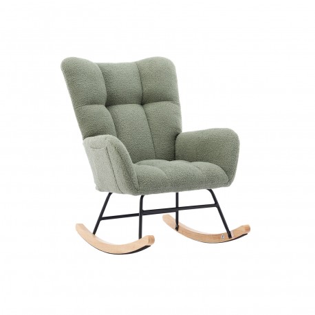 ROCKING CHAIR WITH GREEN ARMRESTS