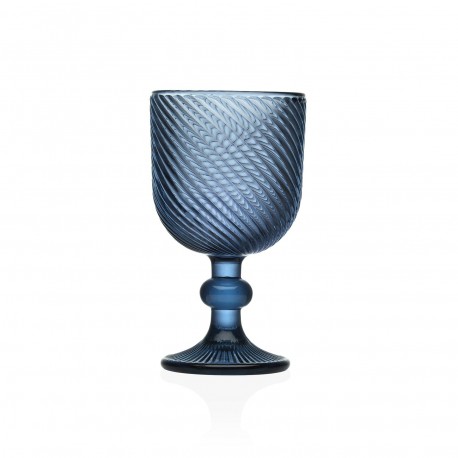 SMALL BLUE WINE GLASS