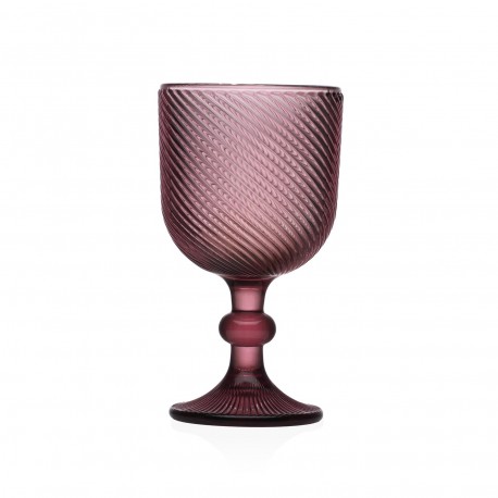 LARGE PINK WINE GLASS
