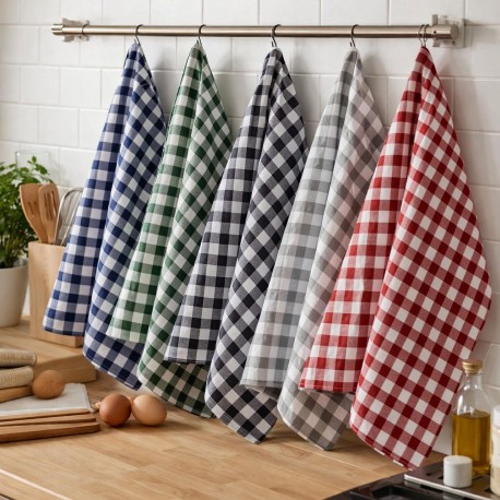 ASSORTED CHECKS KITCHEN CLOTH 50X70CM