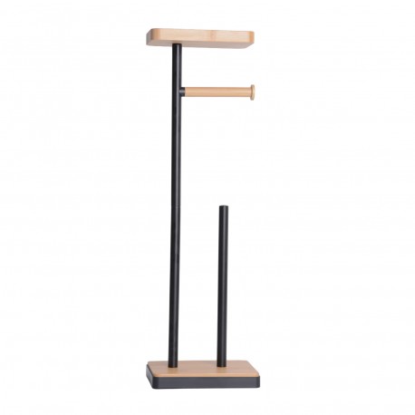 BLACK TOILET ROLL HOLDER