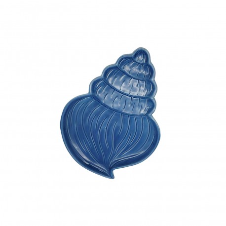 BLUE CERAMIC SHELL FIGURE