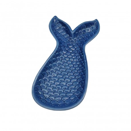 BLUE CERAMIC FISH FIGURE