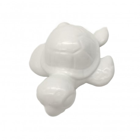 WHITE CERAMIC SEA TURTLE FIGURE