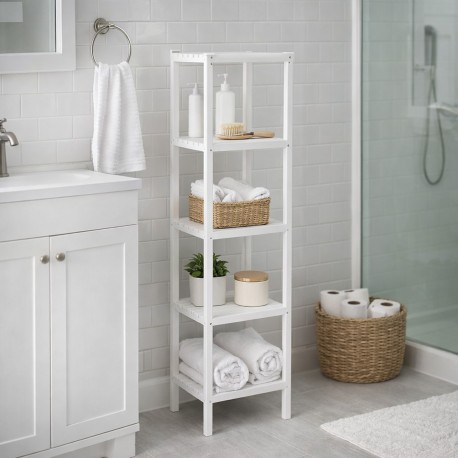 WHITE 5-SHELF UNIT