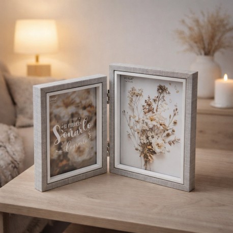 MAGY DOUBLE WOOD PHOTO FRAME 10X15 + 13X18