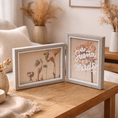 MAGY DOUBLE WOOD PHOTO FRAME 13X18