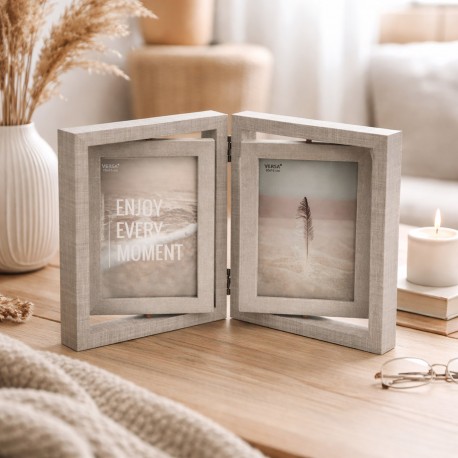 MAGY DOUBLE WOOD PHOTO FRAME 10X15