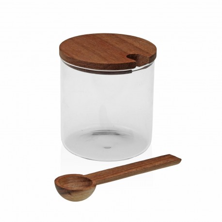 BOROSILICATE JAR ACACIA LID 300ML