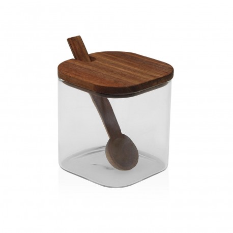 BOROSILICATE JAR ACACIA LID 370ML