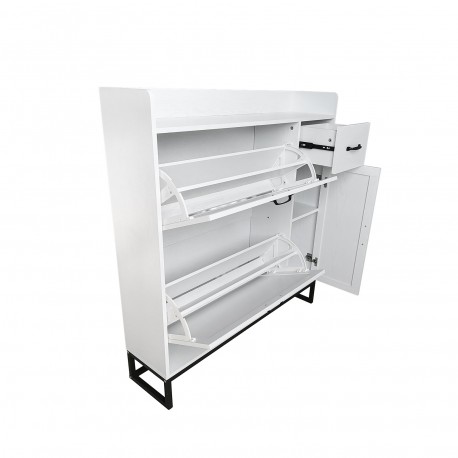 WHITE SHOE CABINET 4 DRAWERS