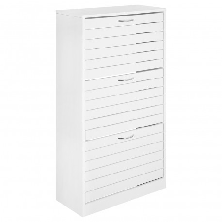 WHITE SHOE CABINET 3 DRAWERS