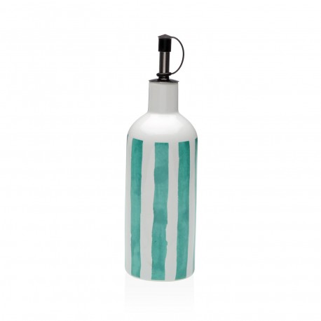 TURQUOISE STRIPED OIL CRUET