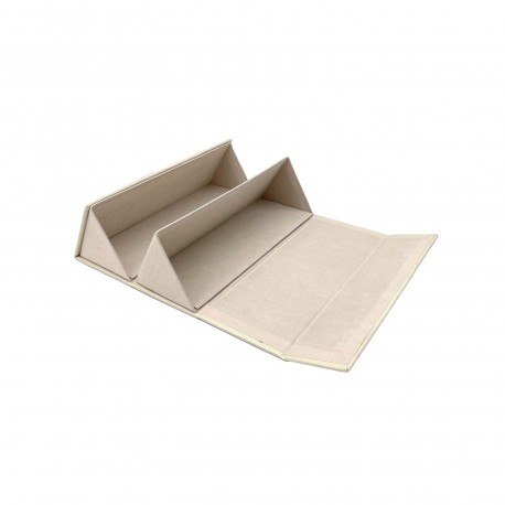 BEIGE DOUBLE GLASSES CASE