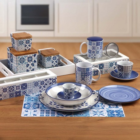 AZURITE WOODEN TRAY 34CM