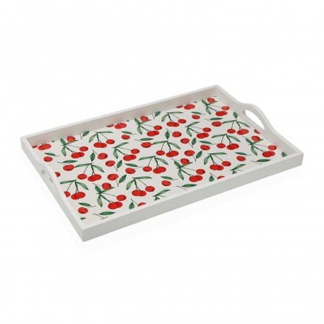 CHERRIES WOODEN TRAY 45CM