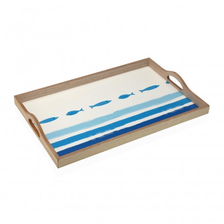 OCEANIC WOODEN TRAY 45CM