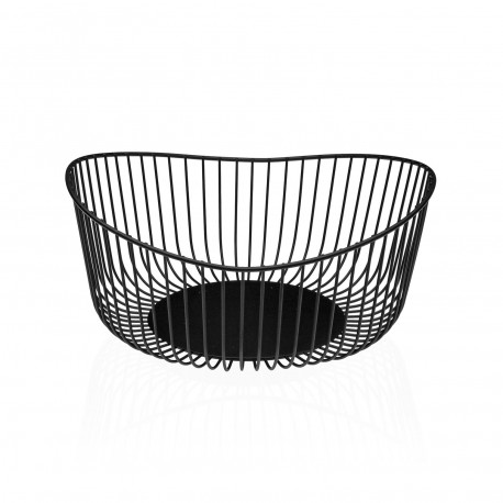 BLACK WAVY FRUIT BASKET