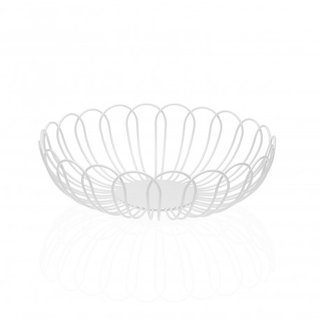 WHITE FLOWER FRUIT BASKET