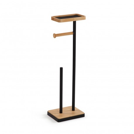 BLACK TOILET ROLL HOLDER