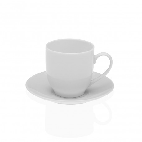WHITE PURE COFFEE CUP & SAUCER