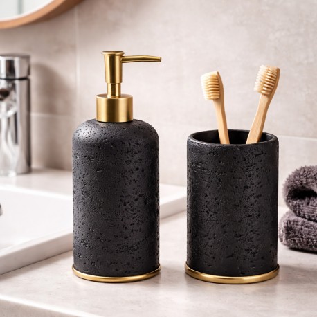 MOIRA BLACK TOOTHBRUSH HOLDER